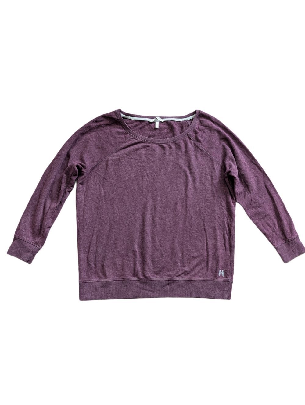 Victorias Secret Womens Plum Purple Scoop Neck Long Sleeve Sweatshirt Size Large